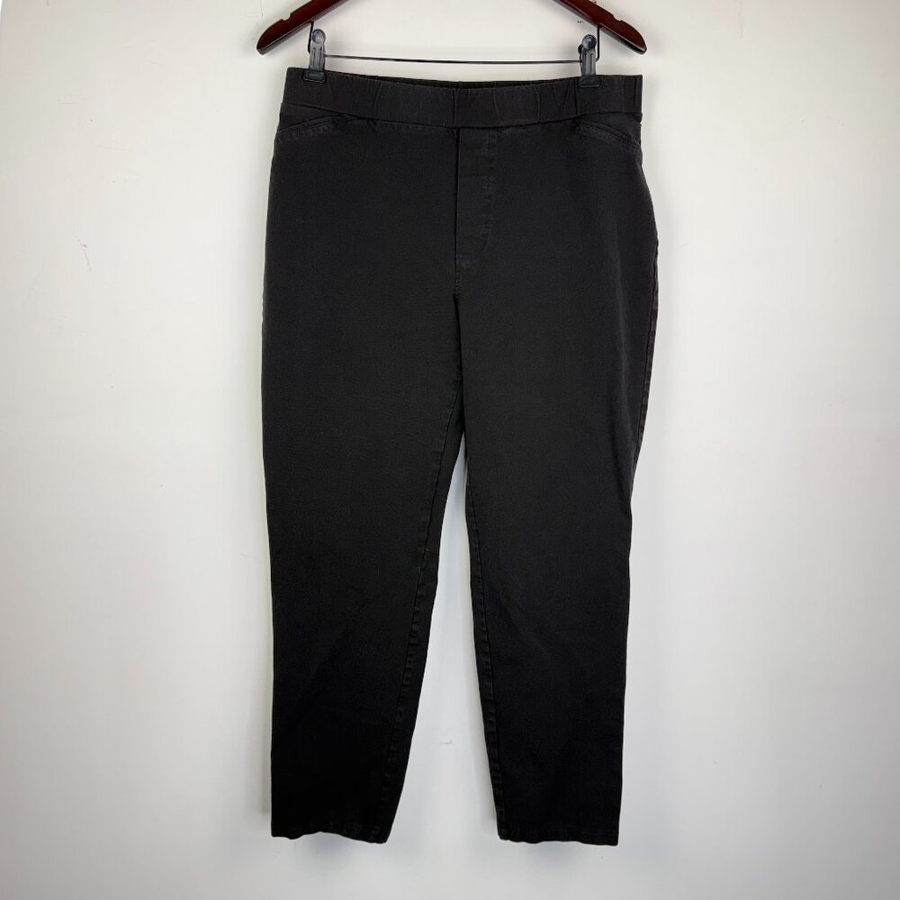 Isaac Mizrahi Women’s Slim Ankle Pants 6 Black Pull‎ On Stretch Work Pants